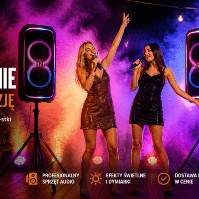 Zestaw eventowy PREMIUM – nagłośnienie + światło + mikrofony + efekty